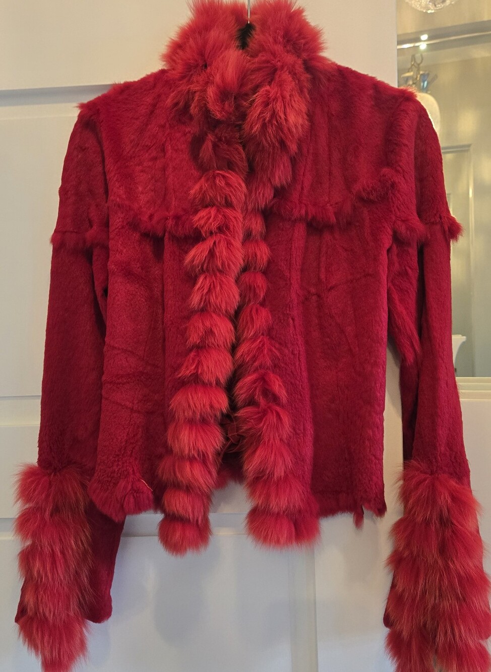 Red Shearling Jacket Sm - Picture 10 of 10